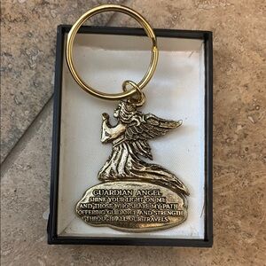 Guardian Angel Gold Keychain